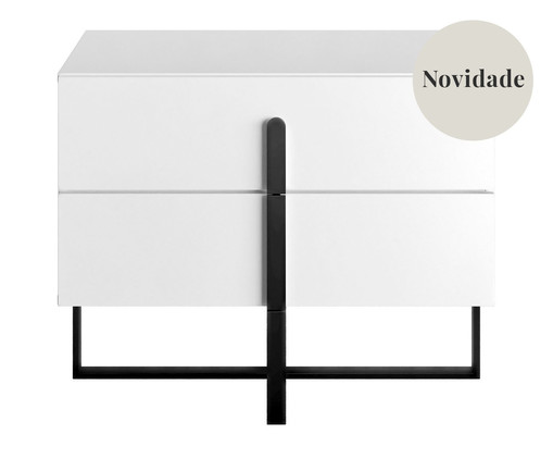 Mesa de Cabeceira Auri Branco e Preto, Branco | WestwingNow