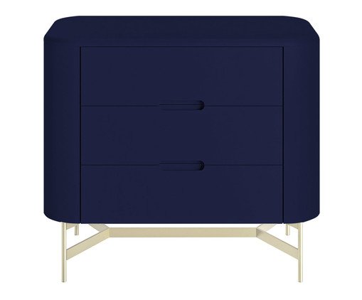 Mesa de Cabeceira Greyz Azul e Champanhe, Azul | WestwingNow