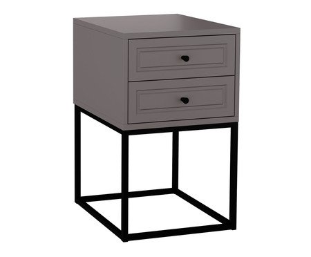 Mesa de Cabeceira Bonn Cinza e Preto | Westwing