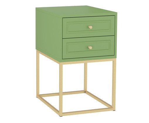 Mesa de Cabeceira Bonn Verde Caruá e Champanhe, Verde | WestwingNow