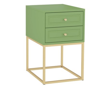 Mesa de Cabeceira Bonn Verde Caruá e Champanhe | Westwing