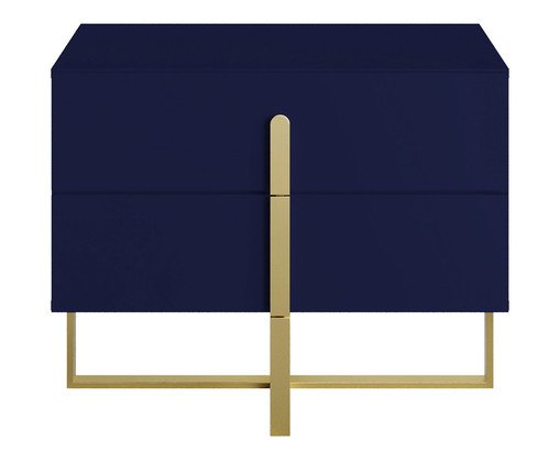 Mesa de Cabeceira Auri Azul e Dourado, Azul | WestwingNow