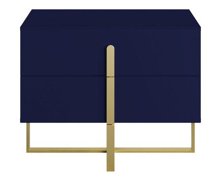 Mesa de Cabeceira Auri Azul e Dourado | Westwing