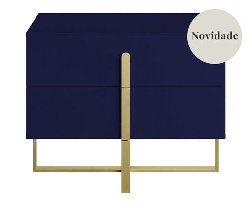 Mesa de Cabeceira Auri Azul e Dourado, Azul | WestwingNow