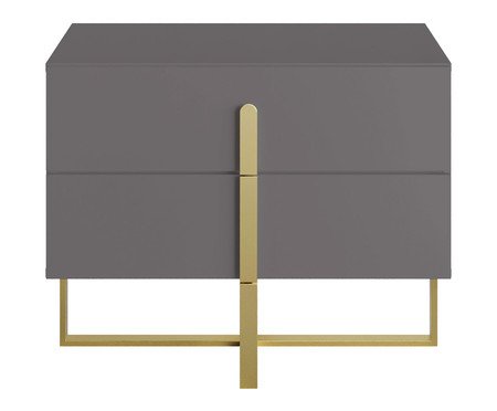 Mesa de Cabeceira Auri Cinza e Dourado | Westwing