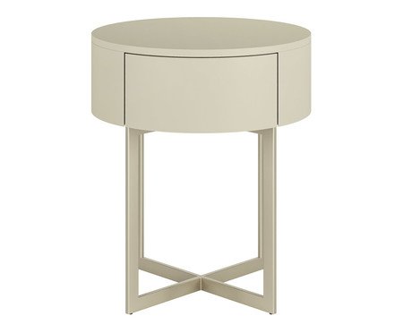 Mesa de Cabeceira Redonda Pecci Frapê e Champanhe | Westwing