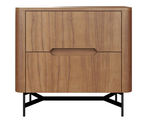 Mesa de Cabeceira Greyz Castanho e Preto, Marrom | WestwingNow