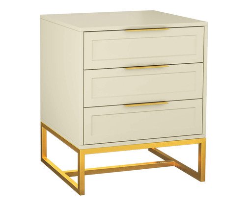 Mesa de Cabeceira Asine Frapê e Dourado, Cru | WestwingNow