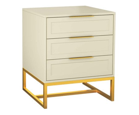 Mesa de Cabeceira Asine Frapê e Dourado | Westwing