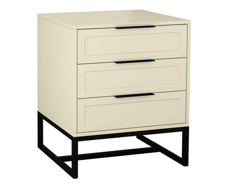 Mesa de Cabeceira Asine Frapê e Preto | Westwing