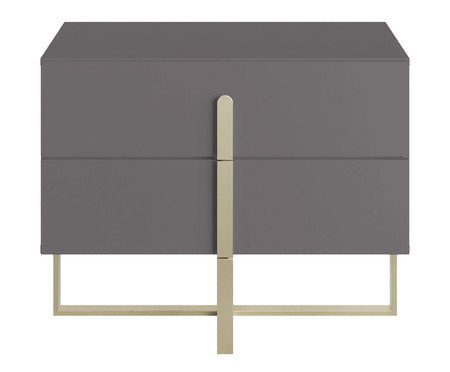Mesa de Cabeceira Auri Cinza e Champanhe | Westwing