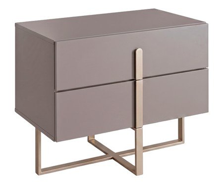 Mesa de Cabeceira Auri Cinza e Champanhe | Westwing