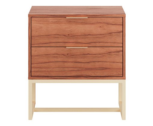 Mesa de Cabeceira Itzzon Castanho e Champanhe, Marrom | WestwingNow