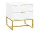 Mesa de Cabeceira Itzzon Branco e Dourado, Branco | WestwingNow