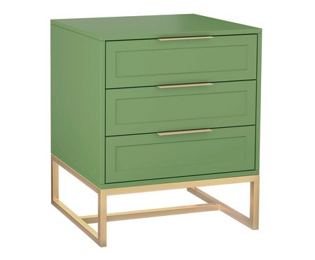 Mesa de Cabeceira Asine Verde Caruá e Champanhe | Westwing