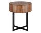 Mesa de Cabeceira Redonda Pecci Castanho e Preto, Marrom | WestwingNow