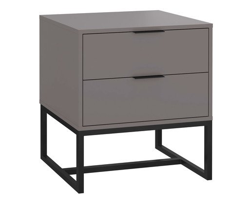 Mesa de Cabeceira Itzzon Cinza e Preto, Cinza | WestwingNow