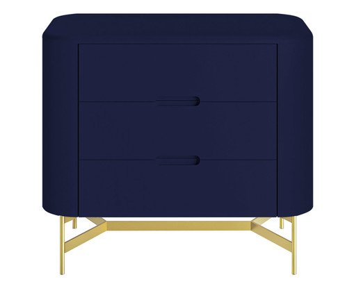 Mesa de Cabeceira Greyz Azul e Dourado, Azul | WestwingNow