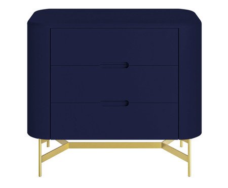 Mesa de Cabeceira Greyz Azul e Dourado | Westwing