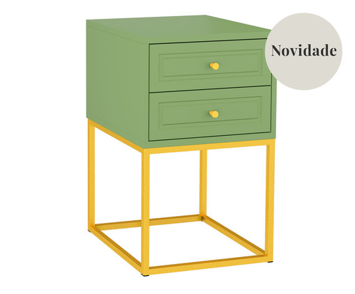 Mesa de Cabeceira Bonn Verde Caruá e Dourado, Verde | WestwingNow