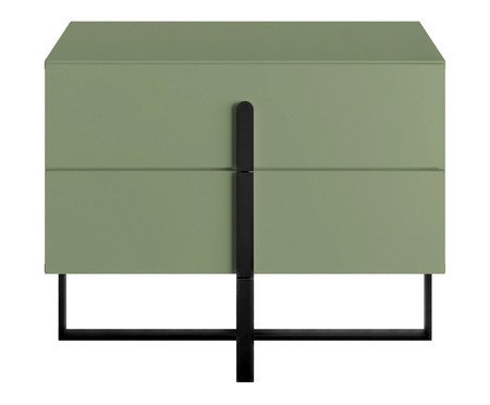Mesa de Cabeceira Auri Verde Caruá e Preto | Westwing