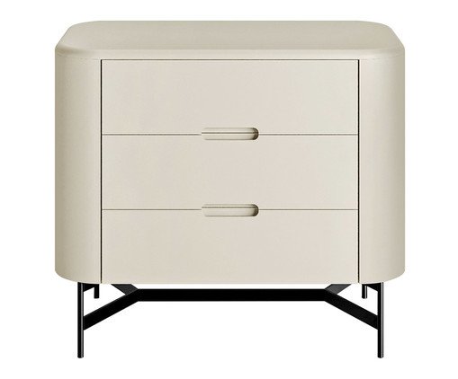 Mesa de Cabeceira Greyz Frapê e Preto, Cru | WestwingNow