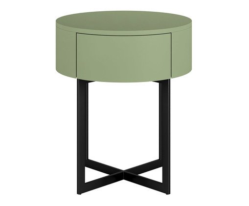Mesa de Cabeceira Redonda Pecci Verde Caruá e Preto, Verde | WestwingNow