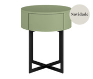 Mesa de Cabeceira Redonda Pecci Verde Caruá e Preto | WestwingNow