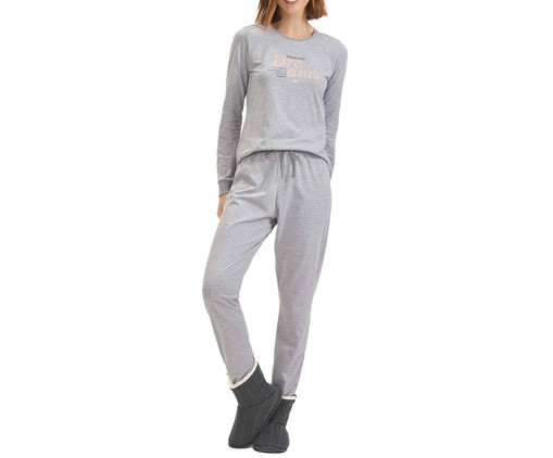 Pijama Manga Longa, grey | WestwingNow