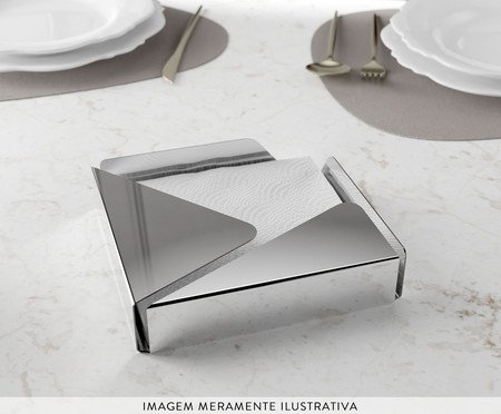 Porta-Guardanapos em Inox Origami | Westwing