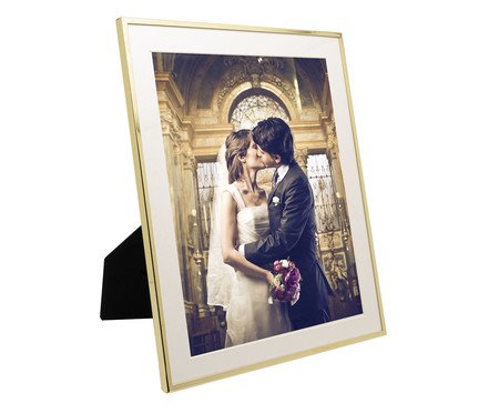 Porta-Retrato em Inox Basic Dourado | Westwing