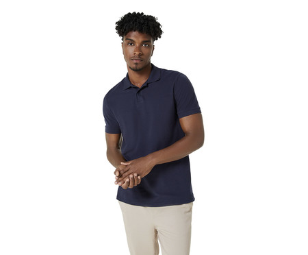 Camisa Polo Masculina Azul Escuro