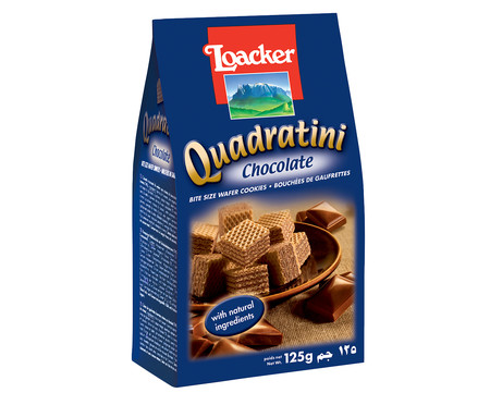 Biscoito Australiano Loacker Quadratini Creme de Chocolate