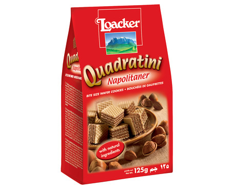 Biscoito Australiano Loacker Quadratini Napolitaner Avelã