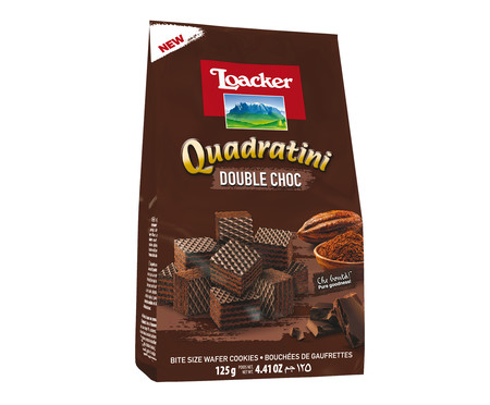 Biscoito Australiano Loacker Quadratini Double Choc