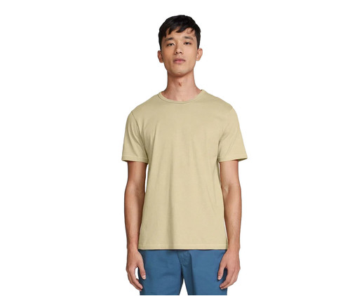 Camiseta Masculina Slim Gola Redonda Amarelo Claro, Amarelo | WestwingNow