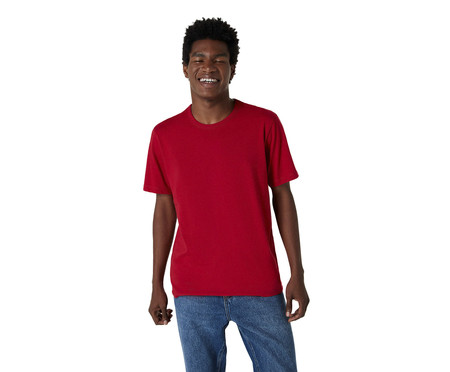 Camiseta Masculina Vermelho Escuro