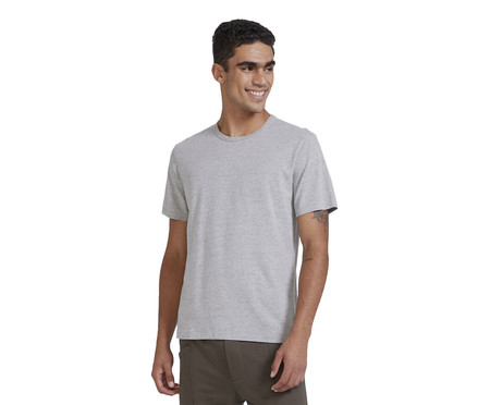 Camiseta Masculina Cinza Mescla