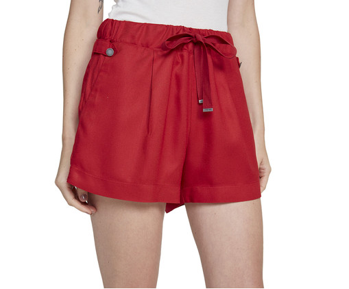 Shorts Feminina Vermelho Escuro, Vermelho | WestwingNow