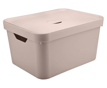 Caixa Organizadora Cube com Tampa Rosa - 46X24,5X36cm | Westwing