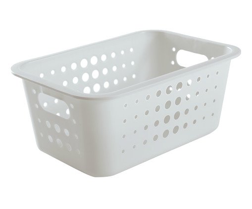 Cesto Organizador Pratic Branca - 29X19,5cm, white,multicolor | WestwingNow