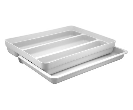 Organizador de Utensílios com Extensor Logic Branco