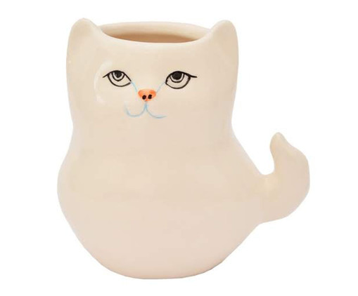 Cachepot Cat, Off White | WestwingNow