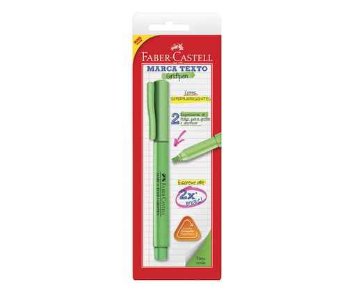 Caneta Marca Texto Faber-Castell Grifpen Mtvd - Verde, Verde | WestwingNow