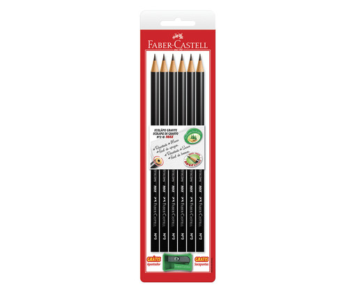 Conjunto Lápis Nº B e Apontador Faber-Castell Ecolápis Max, Colorido | WestwingNow