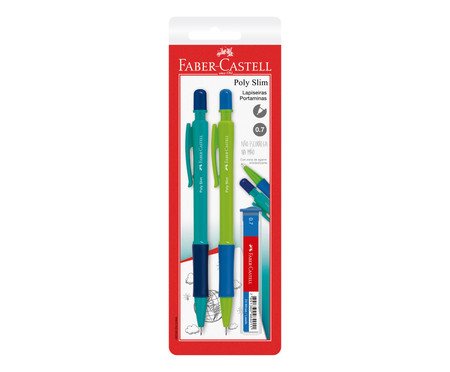 Lapiseira Poly Slim Faber-Castell - Azul e Verde | WestwingNow