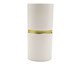 Vaso de Cerâmica Filete Branco e Dourado, Off White | WestwingNow
