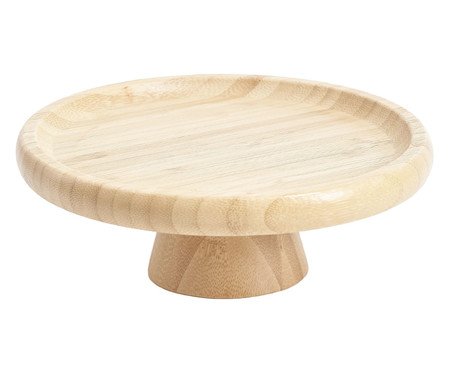 Prato para Bolo em Bambu com Pé Lotus | Westwing