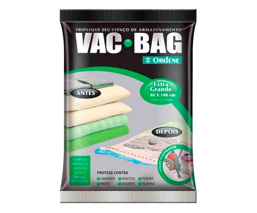 Saco Organizador A Vácuo Vac Bag - Verde, Transparente | WestwingNow