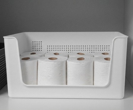 Cesto Flow com Abertura Frontal - Branco | Westwing